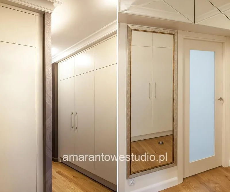 Architektura wnętrz przedpokój w drewnie