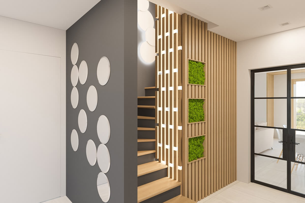 Projekt domu z aranżacją nowoczesnych wnętrz