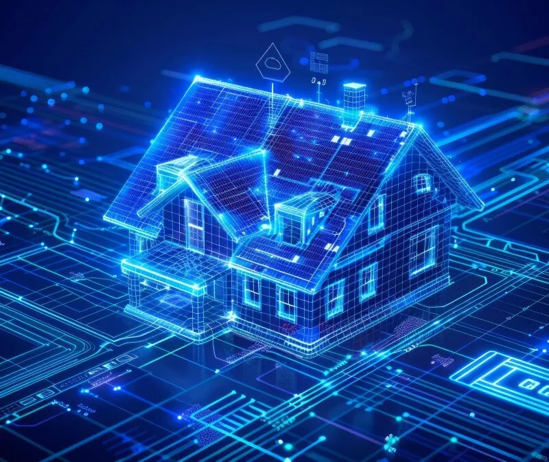architekt wnętrz współpracuje z technologią smart home